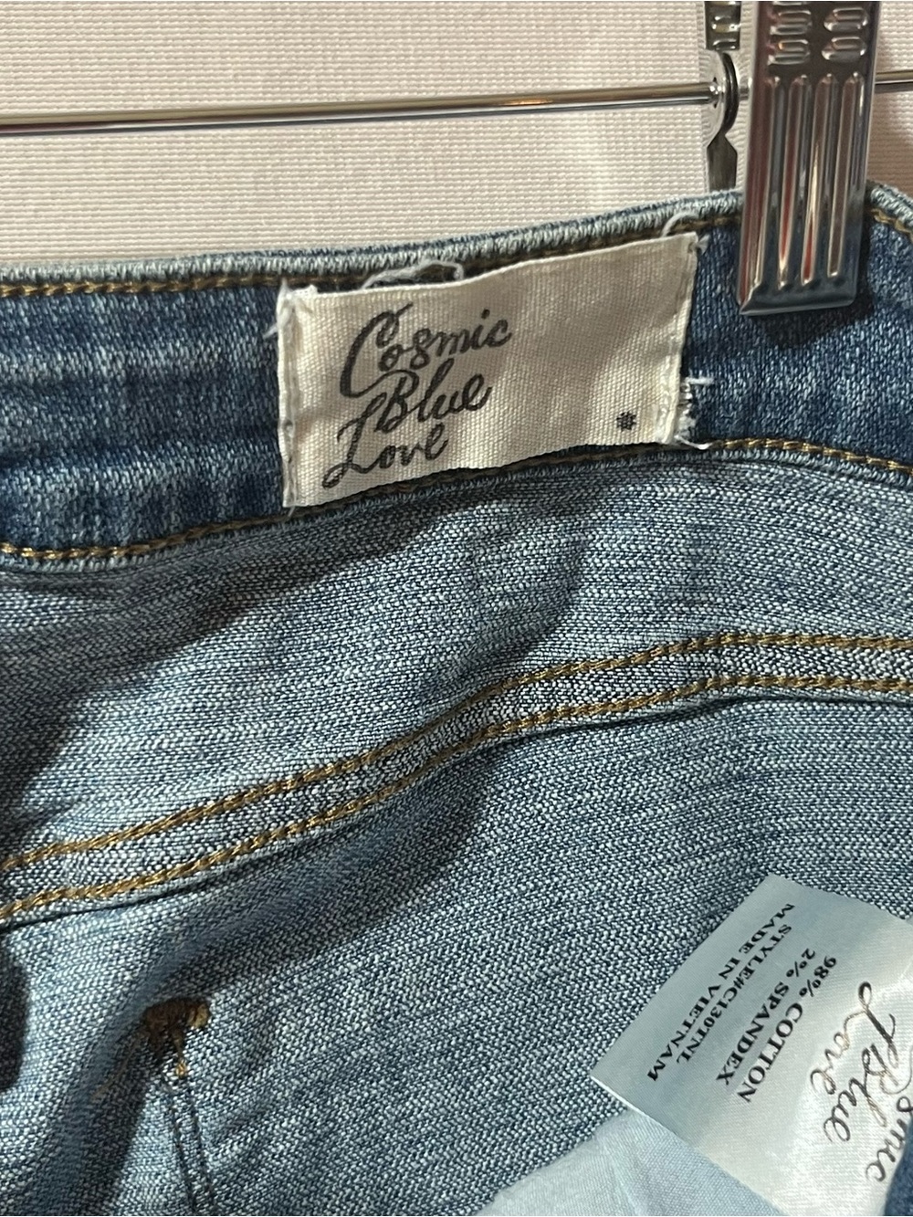 Cosmic Blue Love Women’s Skinny Jeans Size 29 Medium Wash Stretch Denim Ankle - Picture 7 of 11